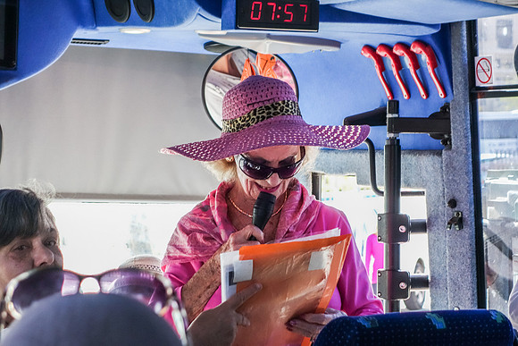 Ruthi Filling Us In En Route - Pesach 2015