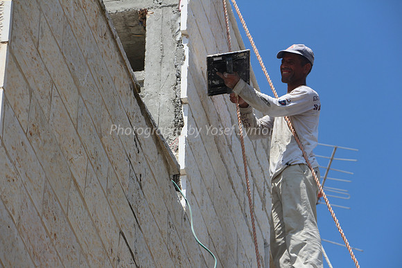 Construction Worker On Rope Scaffold 4