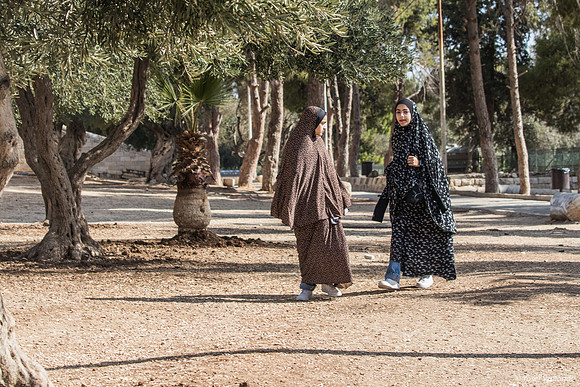 Arab Women on Stroll 250731-1