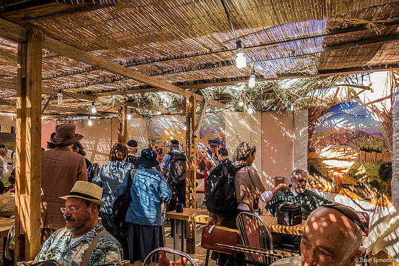 Guests Assemble in One of Yitzhar's Sukkot 191015-2