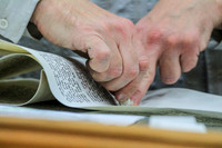 Scribe and Artifacts of Hachnasat Sefer Yehoshua 140213-3