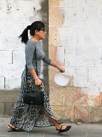 Woman Walking Near Central Station Jerusalem