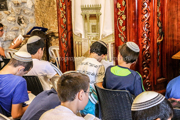 Class of Boys Praying at Kotel 1