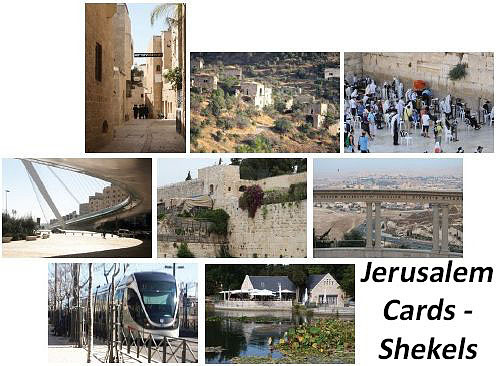 Jerusalem Greeting Cards - Shekels
