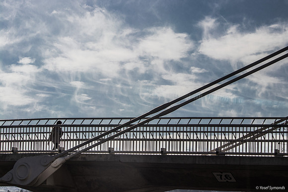 Cable-Stayed Bridge at Ramot from the Window 221220-5
