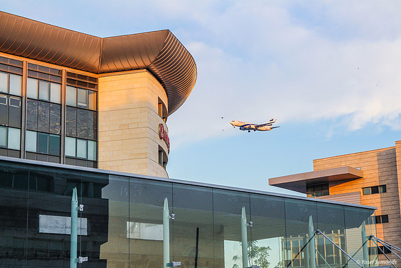 El Al Plane Over Building - Airport City 5