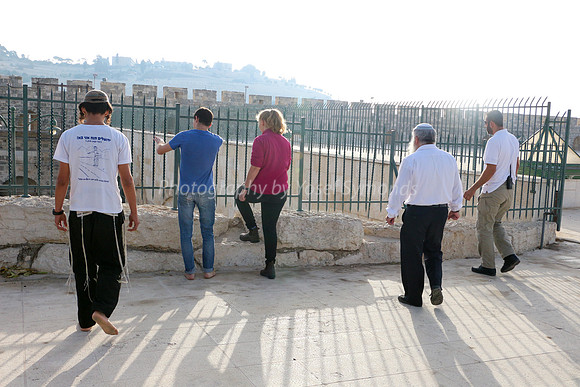 Pointing Out Site of Al Aksa Excavations 1