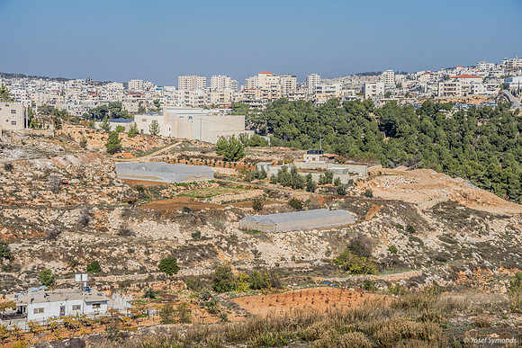 Illegal Arab Construction Foreground - Beth Lechem in Background 221220-5