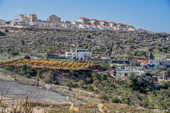 Illegal Arab Construction Foreground - Elazar in Background 221220-9