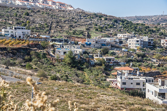 Illegal Arab Construction Foreground - Elazar in Background 221220-10