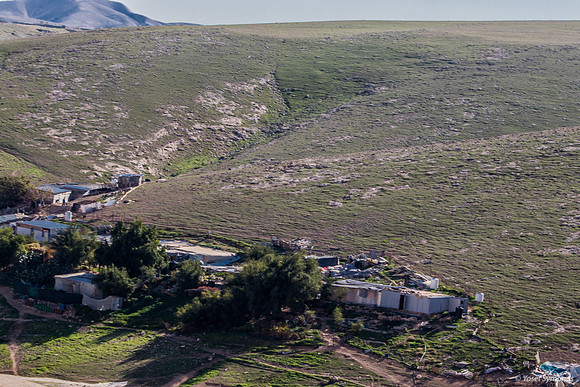 Illegal Settlement at Khan al-Ahmar on Other Side of Highway #1