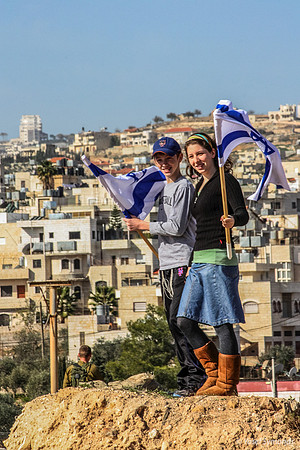 Family with Flags 100129-14