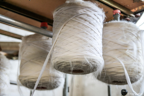White Wool Yarn Before  Spinning 2
