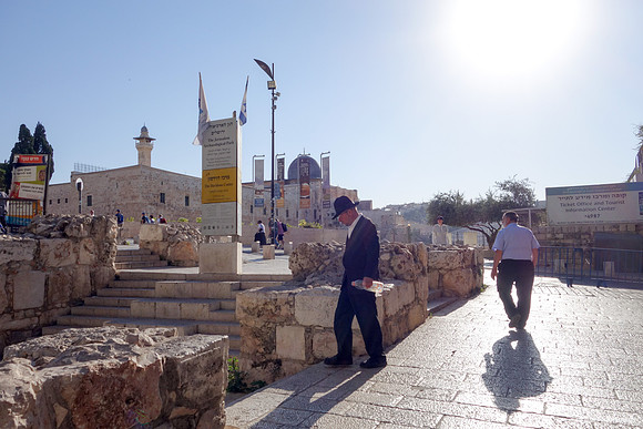 Separate Paths Towards Temple Mount and Western Wall