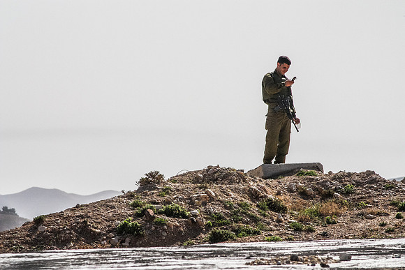 Soldier Guarding Shdema 100129-14