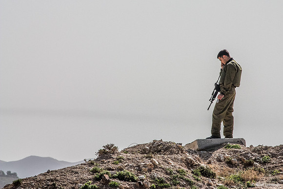 Soldier Guarding Shdema 100129-18
