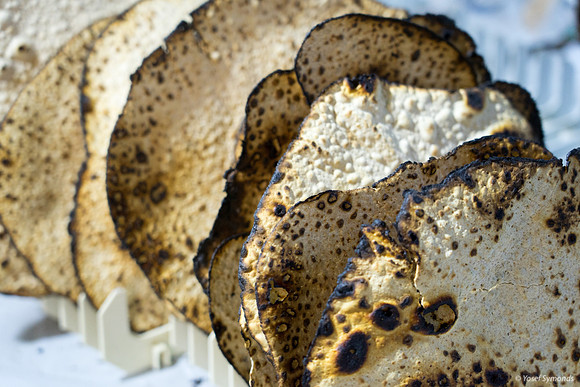 Stacked Matza from Oven 190408-1