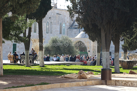 Tourists at Beginning of Tour