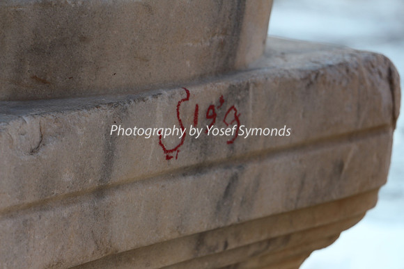 Graffiti on Ancient Column Head
