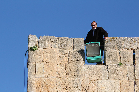 Wakf Lookout Guard on South Side of Mercy Gate Wall 2