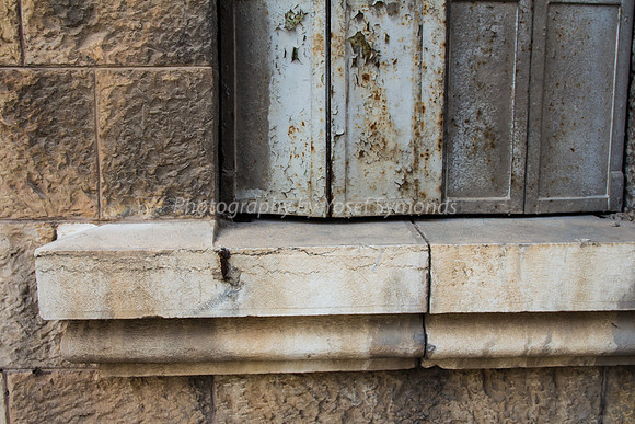 Stone Lintel - Iron Shutters 1