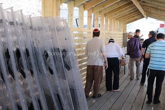 Riot Shields on Mughrabi Bridge