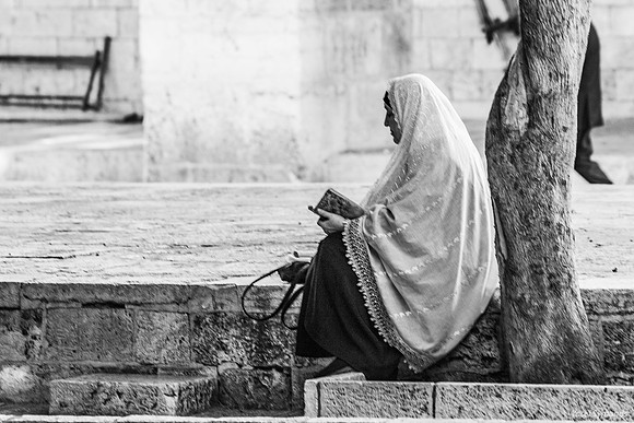 Arab Woman Reading 240605-2