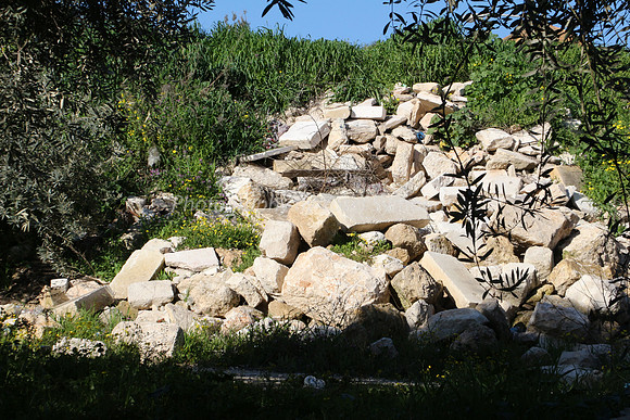 Rubble on Eastern Side of Temple Mount