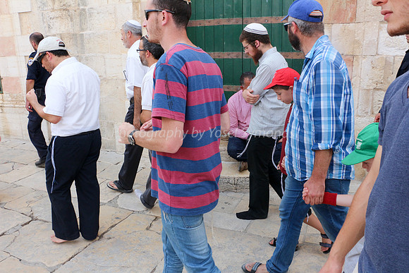 Jewish Visitors on West Side of Temple Mount
