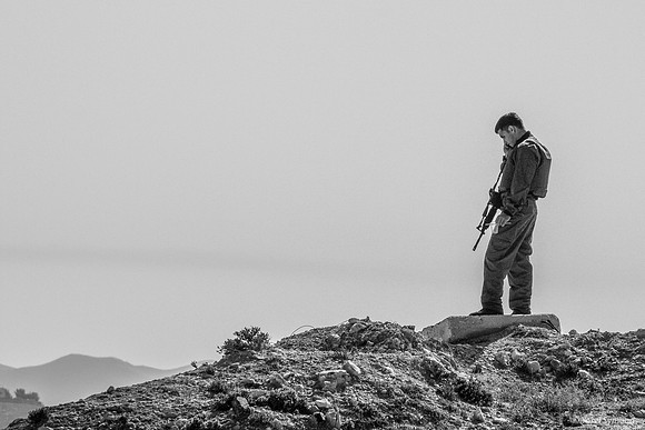 Soldier Guarding Shdema 100129-18