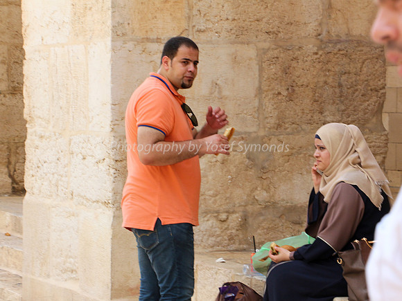 Husband and Wife Picnic on Temple Mount