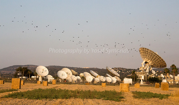 Haystack in Field - Satellite Dishes in Background 170721-17