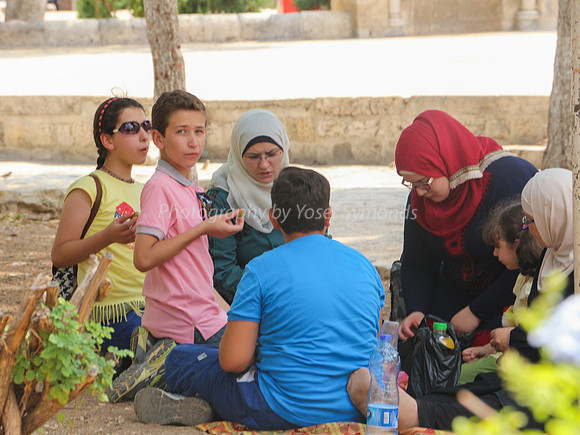 Arab Family Picnicking on the Temple Mount