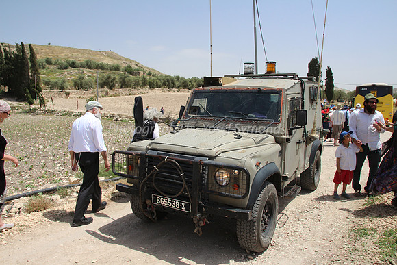 Jeep Guarding Joseph's Pit and Visitors