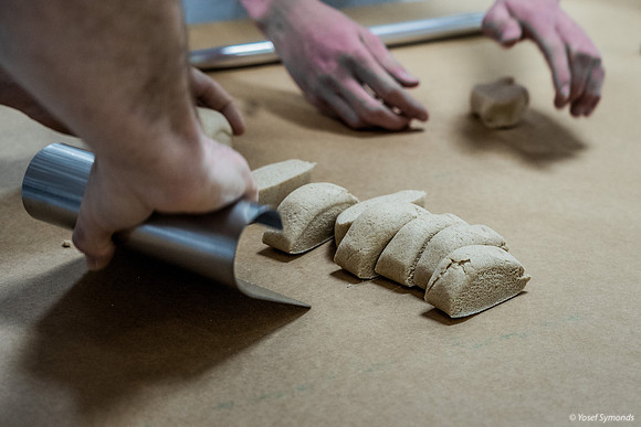 Sliced Dough Ready for Rolling 190408-1