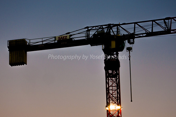 Construction Crane at Dusk 181218-2