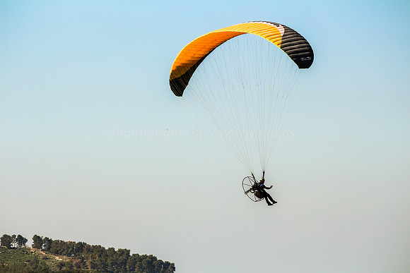 Powered Hang Glider in Mid-Flight 5