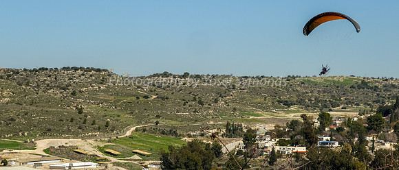Powered Hang Glider in Mid-Flight - Panorama 10