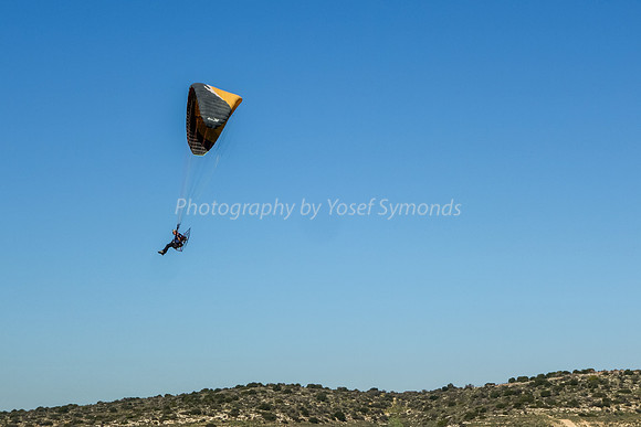 Powered Hang Glider in Mid-Flight 13