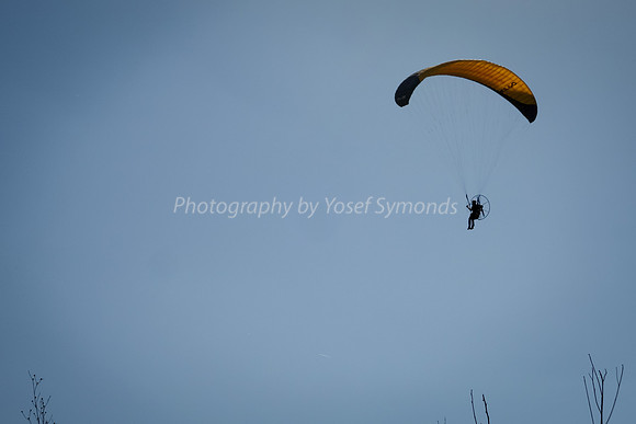 Powered Hang Glider in Mid-Flight 17