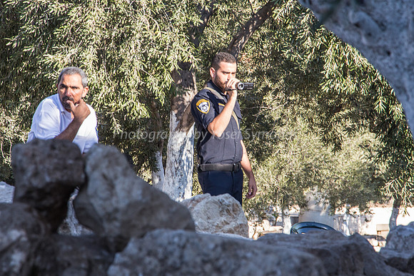 Police Videoing Group and Worried Wakf
