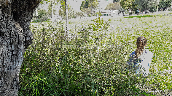 Girl on Kibbutz Field 1