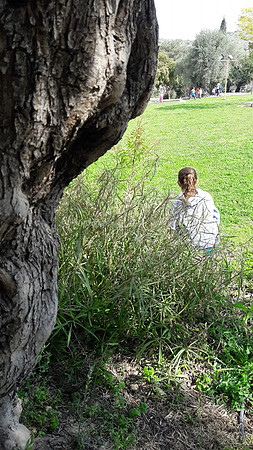 Girl Behind Tree 2