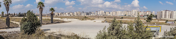 Airstrip with Kutar Aqah in Background Panorama 221107-4