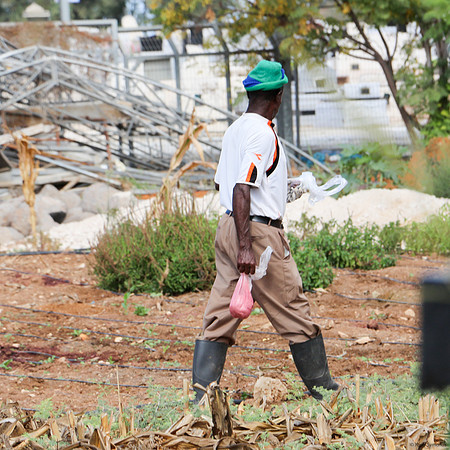 One of the farmers in the community agricultural program in Beta Israel Village