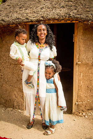 Standing at the doorway with traditional clothes 2