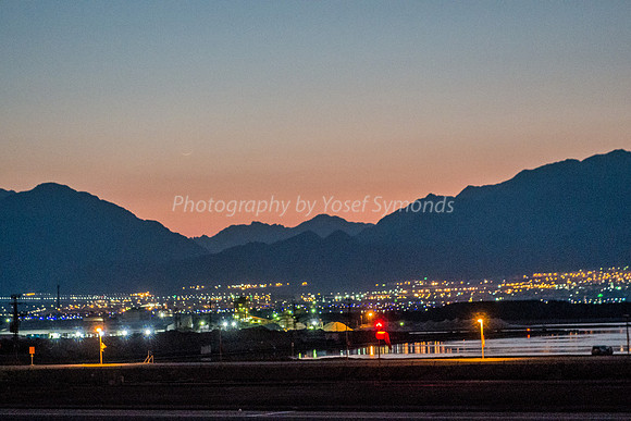 Airstrip, Commercial Pools, Jordanian Aquaba and Mountains 2