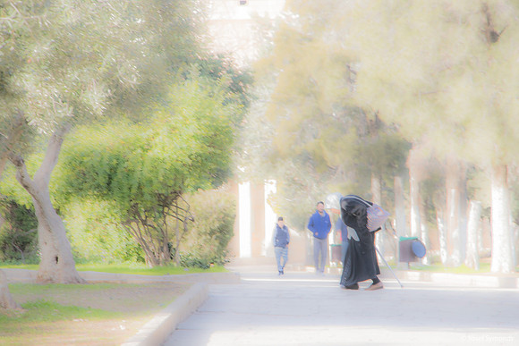 60 Old Arab Lady Crossing Path 190113-1