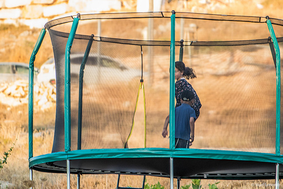 Children in Elevated Trampoline Bat Ayin 210621-3