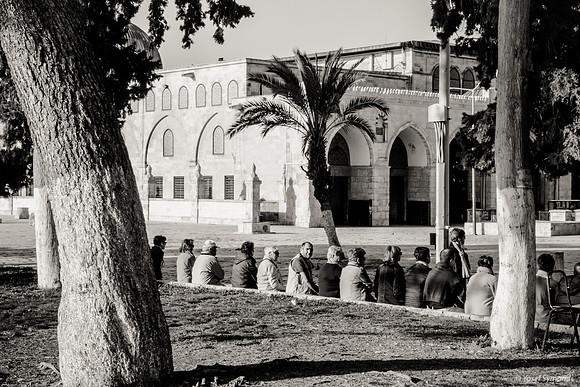 Tourist Group with Al=Aksa Mosque in Background 2